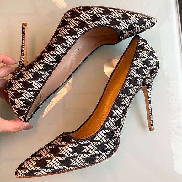 J. Crew Roxie Houndstooth Heels Size 11 - Picture 2 of 8